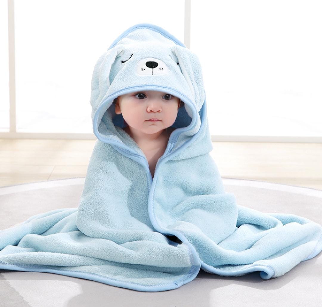 🐻 Baby Hooded Towel with Adorable Animal Design – 100% Pure & Soft Cotton 🐰
