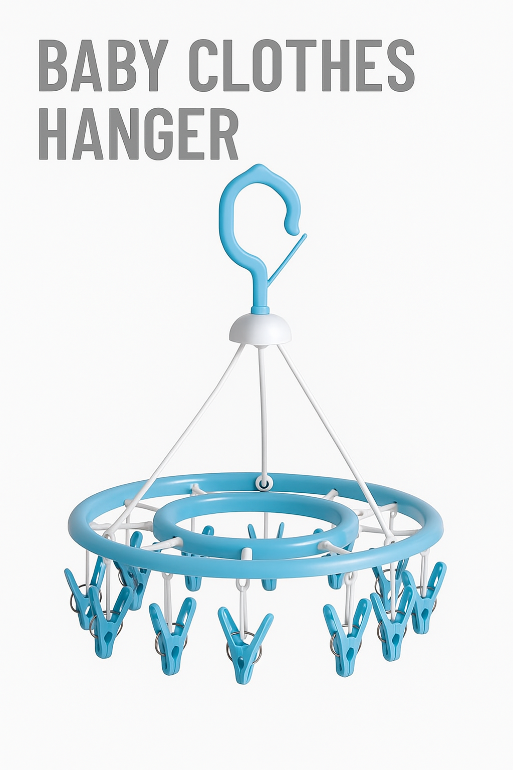 👶 Baby Clothes Hangers – Mini, Non-Slip & Space-Saving