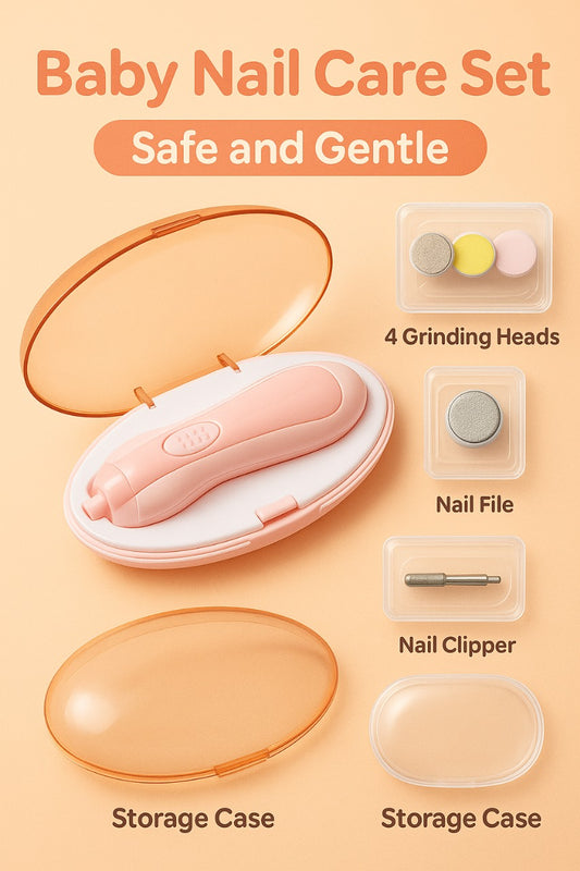 6-in-1 Baby Electric Nail Trimmer – Painless, Safe & Portable Nail Care Kit